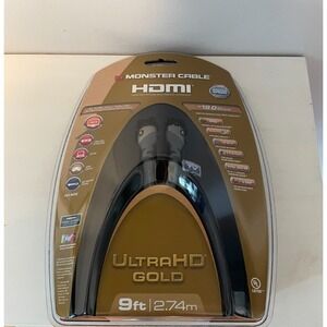 Monster Cable HDMI 9ft UltraHD Gold High Speed HDMI Cable with Ethernet 18.0Gbps